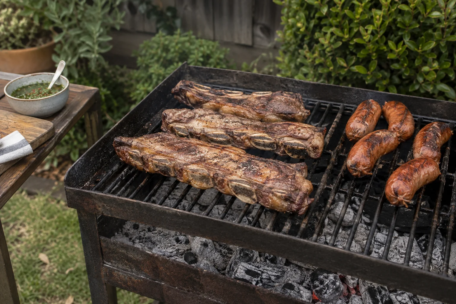 Traditional Argentinian asado with grilled meats for a Melbourne event