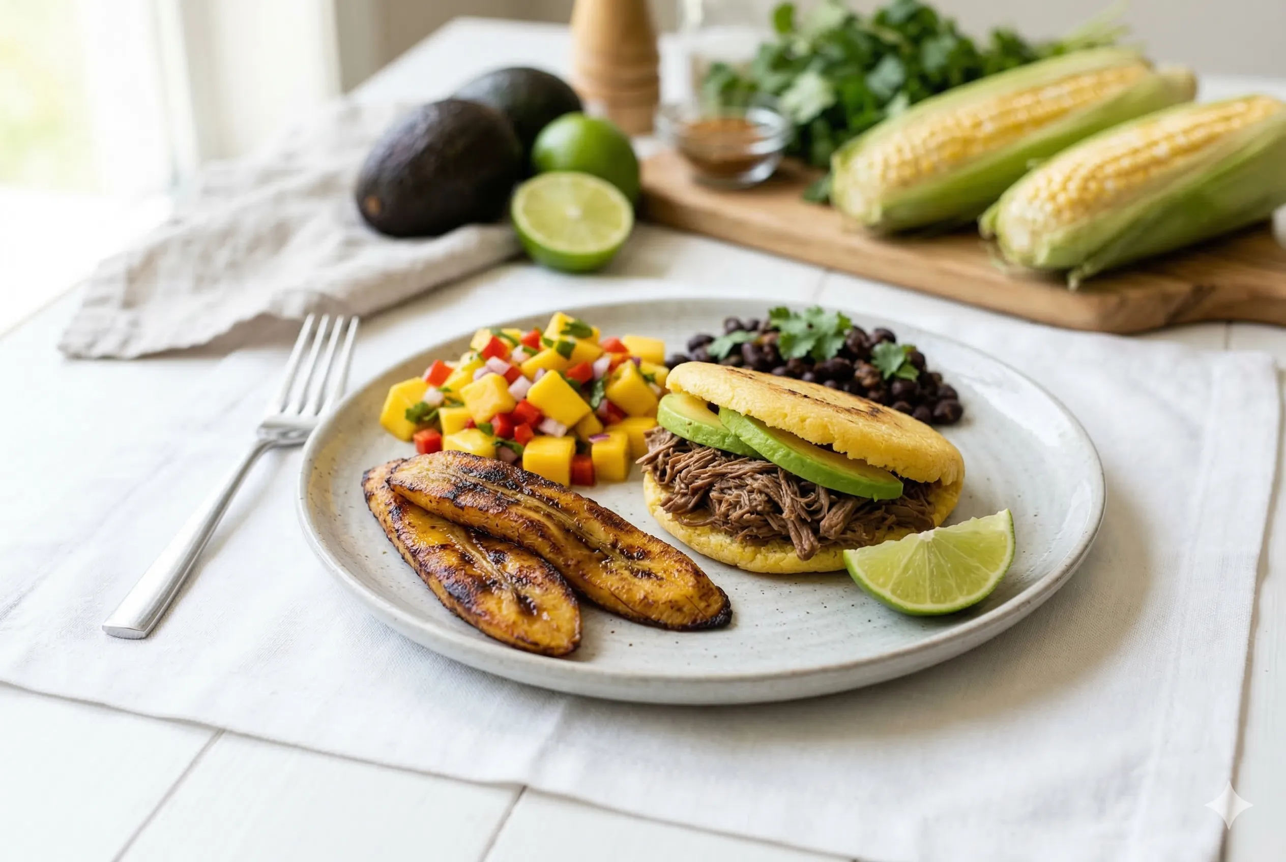 Dairy-free and coeliac-safe Latin American catering with plantains and arepas